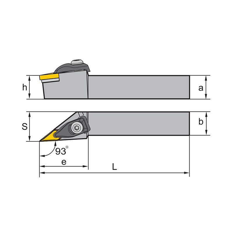 VN** Holder (External) D-Clamping DVJNR/L Kr: 93° 2020K16 2525M16 - Makotools Industrial Supply Tools for Metal Cutting