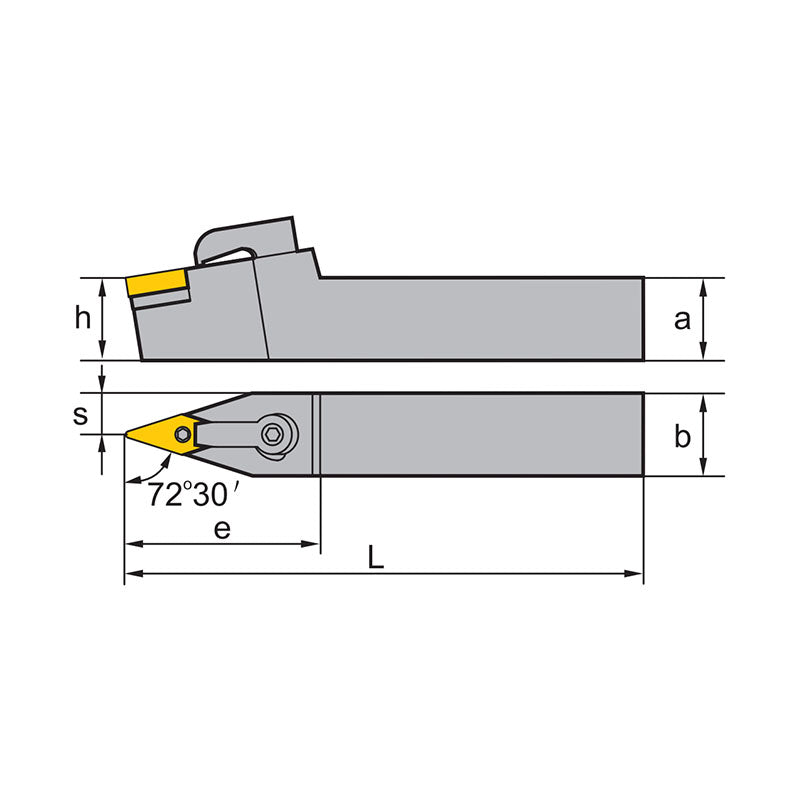 VN** Holder (External) M-Clamping MVVNN Kr: 72°30' 2020K16 2525M16 3225P16 3232P16 - Makotools Industrial Supply Tools for Metal Cutting