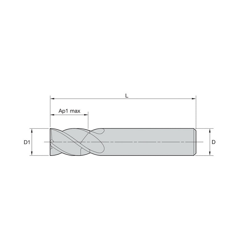 Versatile Solid Carbide End Mills • WCE4• Series W401 • Sharp Edge • 4 Flute • Cylindrical Shank • Inch