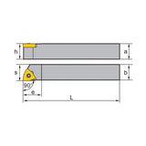 WC** Holder (External) S-Clamping SWACR/L Kr: 90° 1010E04 1212F04 1616H06 2020K08 - Makotools Industrial Supply Tools for Metal Cutting