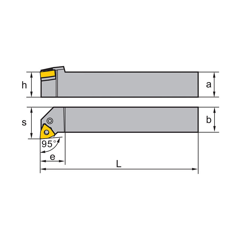 WN** Holder (External) P-Clamping PWLNR/L Kr: 95° 1616H 2020K 2525M - Makotools Industrial Supply Tools for Metal Cutting