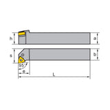 WN** Holder (External) P-Clamping PWLNR/L Kr: 95° 1616H 2020K 2525M - Makotools Industrial Supply Tools for Metal Cutting