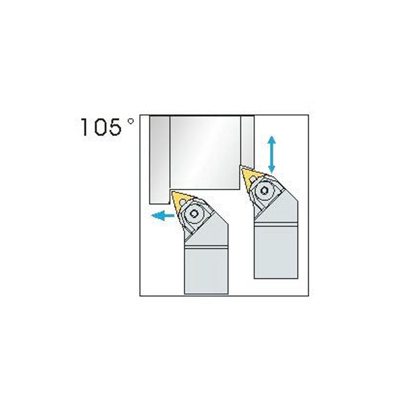 WTQN R/L Turning tool holder A W - Makotools Industrial Supply Tools for Metal Cutting