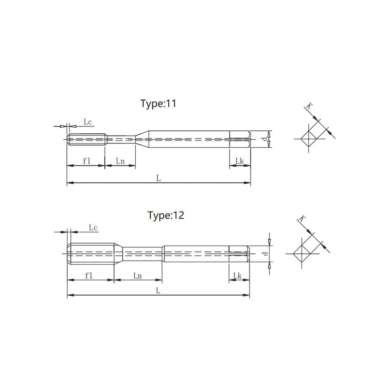 X21S-NRT  forming taps with short chamfer taps  For carbon stell  & alloy steel - Makotools Industrial Supply Tools for Metal Cutting