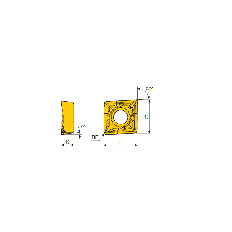 XCGT ...-TA TOPCAP inserts for drilling, boring & face external turning of aluminum - Big-tools Industrial Supply Tools for Metal Cutting