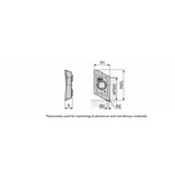 XEVT 16/22-AL Sharp ground & polished inserts in various corner R with V bottom & stopper for high speed machining of aluminum and non-ferrous materials - Big-tools Industrial Supply Tools for Metal Cutting