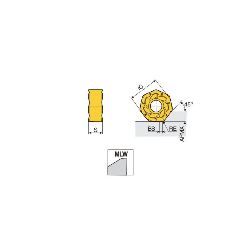 XNHU 06 ANR-MLW Double-sided inserts of economical 14 cutting edges with optimized wiper geometry for finishing of exotic materials - Big-tools Industrial Supply Tools for Metal Cutting