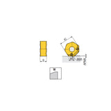 XNHU 09 ANTN-W Ground double-sided wiper inserts with 2 right-handed and 2 left-handed cutting edges for finish milling - Big-tools Industrial Supply Tools for Metal Cutting