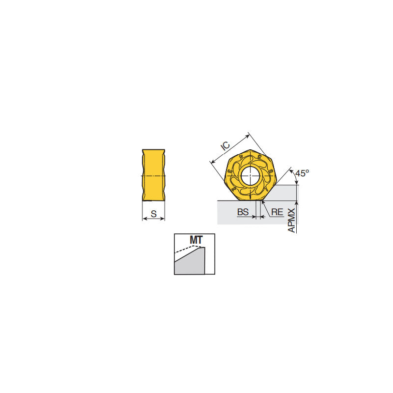 XNMU 06-MT Double-sided inserts of economical 14 cutting edges for roughing of exotic materials in max. depth of cut 4.2 mm - Big-tools Industrial Supply Tools for Metal Cutting