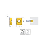 ZNHT-AL Precision ground tangential inserts of slotting cutters with 4 cutting edges for aluminum machining - Big-tools Industrial Supply Tools for Metal Cutting