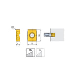 ZNHT-ML Precision ground tangential inserts of slotting cutters with 4 cutting edges for medium light applications - Big-tools Industrial Supply Tools for Metal Cutting