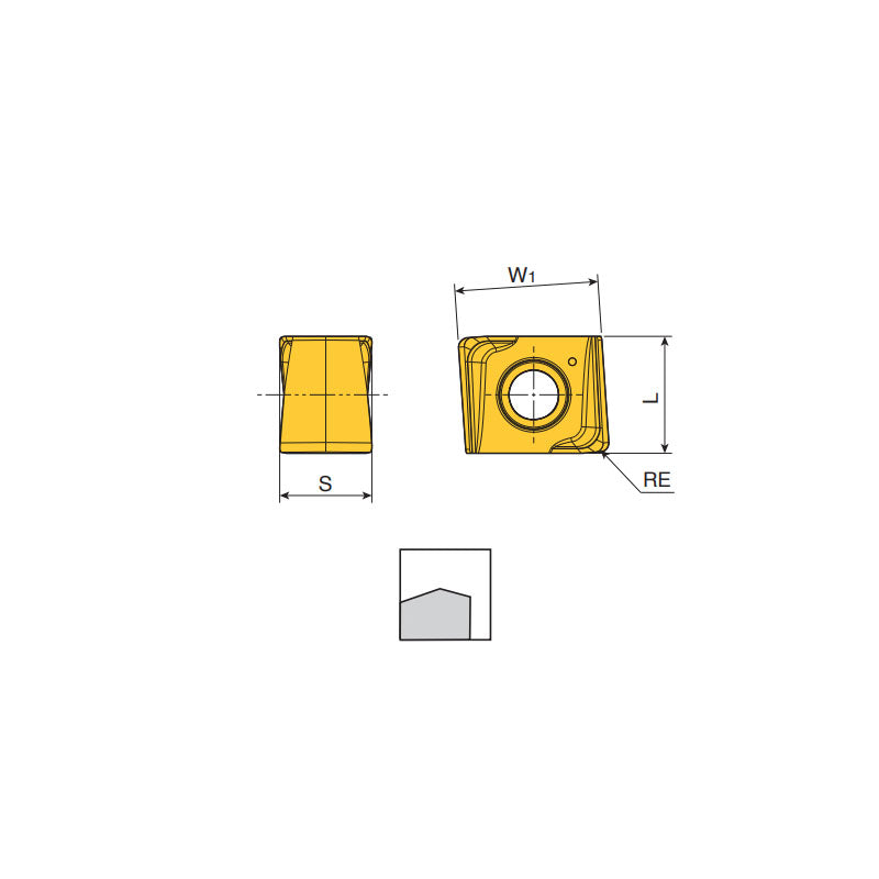 ZNHU Periphery ground slotting inserts with helical cutting edges and economical 4 cutting edges for general applications - Big-tools Industrial Supply Tools for Metal Cutting