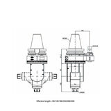 ZU-ER20 Center output type Universal milling head 0° - 90° Angle Head - Big-tools Industrial Supply Tools for Metal Cutting