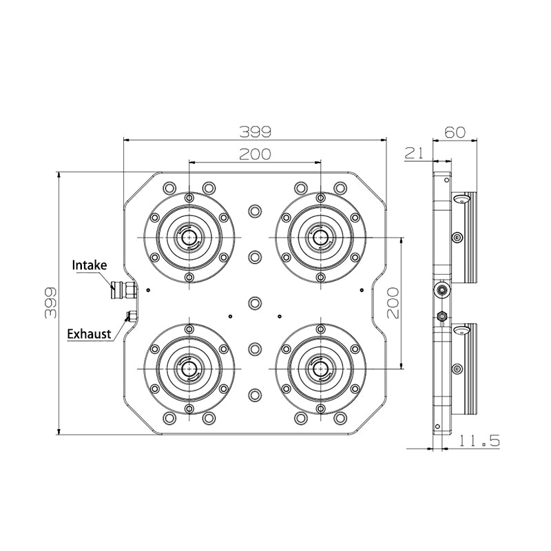 Zero Position Four-Element Base Plate BZ210-A4 - Big-tools Industrial Supply Tools for Metal Cutting