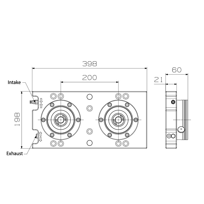 Zero Position Two-Element Base Plate BZ210-A2 - Big-tools Industrial Supply Tools for Metal Cutting