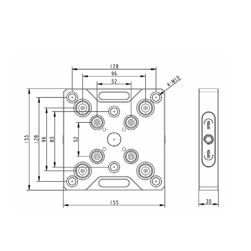Zero Quick Change Plate BZ220-MA-9652-155 - Big-tools Industrial Supply Tools for Metal Cutting