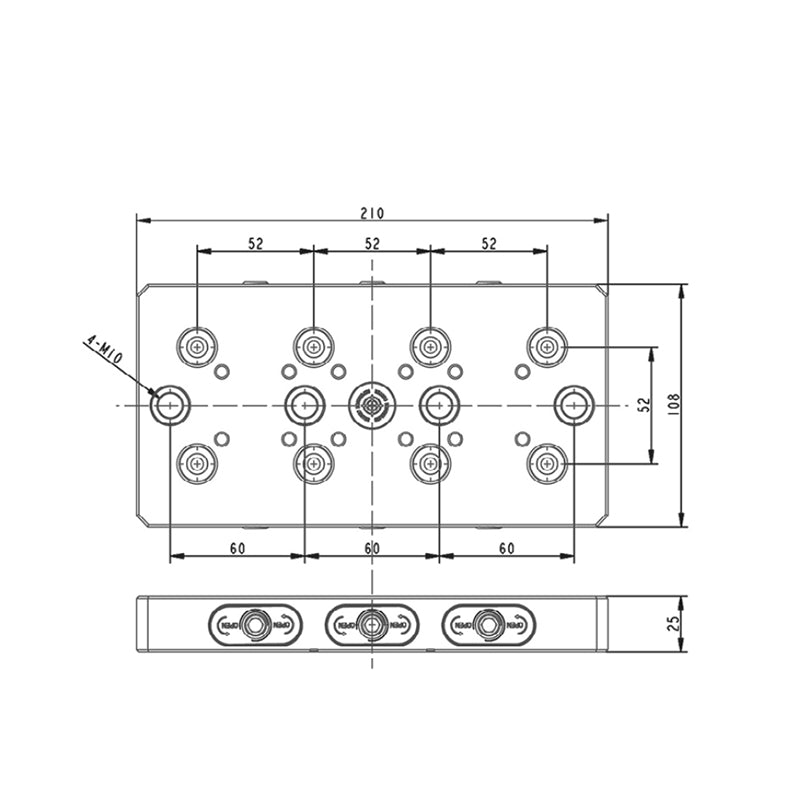 Zero Quick Change Plate BZ220-MN-52-210 - Big-tools Industrial Supply Tools for Metal Cutting