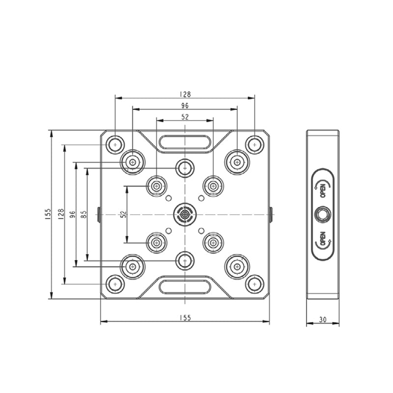 Zero Quick Change Plate BZ220-MN-9652-155 - Big-tools Industrial Supply Tools for Metal Cutting