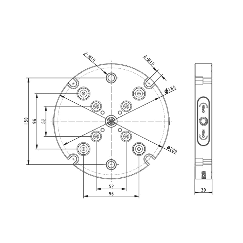 Zero Quick Change Plate BZ220-MN-9652-200 - Big-tools Industrial Supply Tools for Metal Cutting
